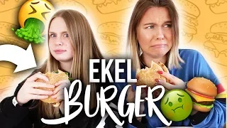 EKEL Burger Challenge 🤢🍔 - mit meiner Schwester LENIMARIEE | Dagi Bee