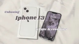 unboxing 開箱 🍎iPhone 13 starlight 星光色 128gb aesthetic + cute accessories ✨ Indonesia Sub | Taiwan 台灣