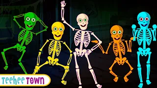 Midnight Magic Five Skeletons Dancing At Halloween Party | Spooky Scary Skeletons | Teehee Town