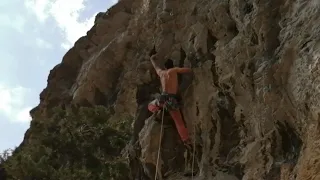 Val Rosandra, Sendero luminoso 6a+ Overhang | Lead rope solo free climbing