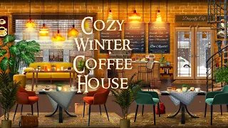 Cozy Winter Coffee House ☕ ASMR coffee shop winter ambience ❄️ (no music, chatter, pouring coffee)