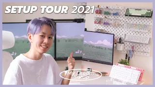 รีวิวการจัดโต๊ะคอมในฝัน! สายมินิมอล โซนคีย์บอร์ดสุดเท่ | My Dream Setup Tour 2021!