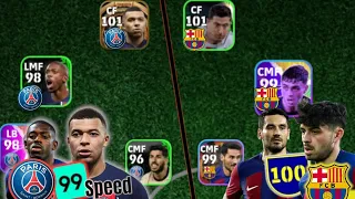 99 SPEED⚡VS 100 TEAM SPIRIT ❤ : PSG V BARCA