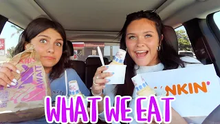 LETTING THE PERSON IN FRONT OF ME DECIDE WHAT WE EAT! EMMA AND ELLIE