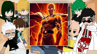 Classe-S Hero's React To Caped Baldy/Saitama || One Punch Man || Tiktok || Gacha Reacts