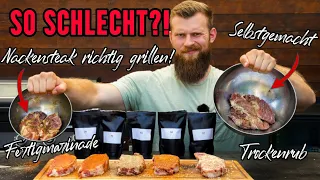 Die ganze Wahrheit über marinierte Nackensteaks! Discounter Grillfleisch VS. Selbstgemacht!