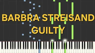 barbra streisand~guilty(rallentato-slow)=piano facile easy tutorial