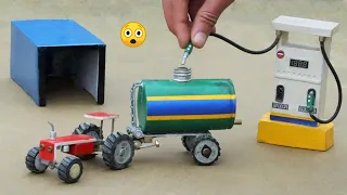 Top the most creative science projects Creative Tractor making miniature for water pump |petrol pump
