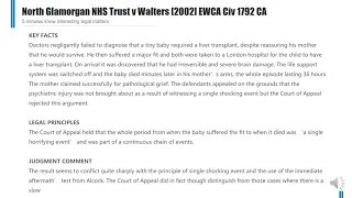 [Case Law Tort] ['secondary victim test'] North Glamorgan NHS Trust v Walters [2002]