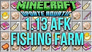 Minecraft 1.13 AFK Fishing Farm Tutorial For The Update Aquatic