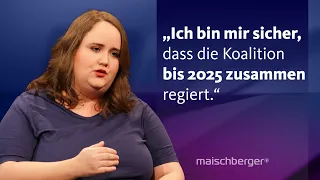 Ricarda Lang über die aggressiven Proteste gegen die Grünen und den Ampel-Dauerstreit | maischberger