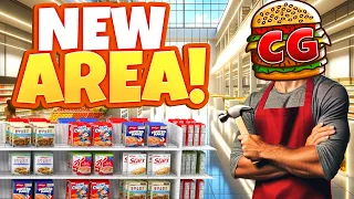 Building New Areas to Get MAX LEVEL in My Grocery Store! (Supermarket Simulator)