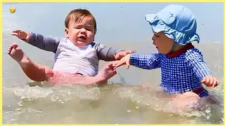 99% FAILS: Funniest Baby First Time On The Beach || 5-Minute Fails