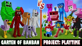 Garten of Banban vs. Project Playtime | Minecraft (WHO'S BETTER?)