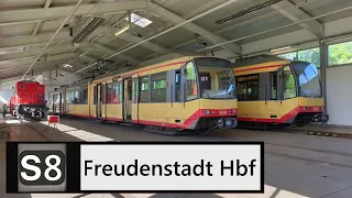 AVG Führerstandsmitfahrt S8 Albtalbahnhof - Freudenstadt Hbf