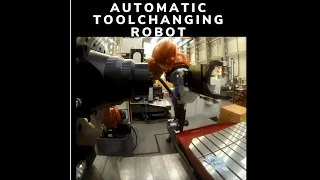 Automatic Tool Change of D'Andrea Head By Kuka Robot on WFT 13 Horizontal Boring Mill | FERMAT