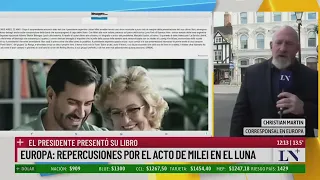 Repercusiones en Europa por el acto de Milei en el Luna Park; el presidente presentó su libro