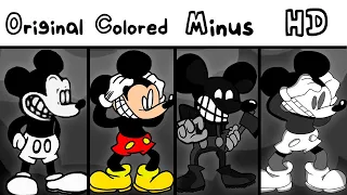 FNF VS Mickey Mouse Original vs Colored vs Minus vs Hd Happy Song