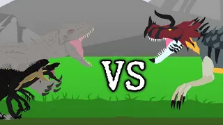 Indominus rex,Indoraptor and Scorpius rex vs Ultimasaurus | AUTO RPG Anything