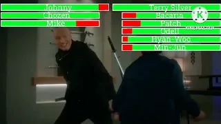 Johnny, Chozen and Mike vs Sensei's with healthbars Cobra Kai Season 5 (Part 1)