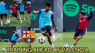 Barcelona Training Today 🤯, Ready for Valencia! Vitor Roque, Pedri, Yamal, Joao Felix in action.