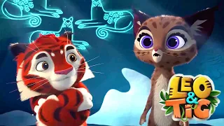 Leo and Tig 🦁 All episodes in row 🐯 The Sun Folk ⭐ Funny Family Good Animated Cartoon for Kids