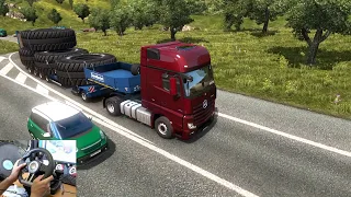 Mercedes Actros Special Transport.Huge Tires delivery.Euro Truck Simulator 2.