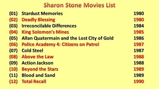 Sharon Stone Movies List