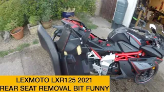 Lexmoto LXR125 2021 Seat Removal Funny