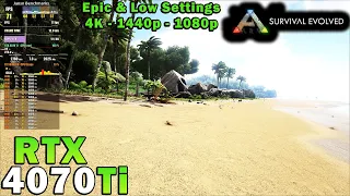 ARK: Survival Evolved | RTX 4070 Ti | Ryzen 7 5800X3D | 4K - 1440p - 1080p | Epic & Low Settings