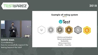 Patryk Raba - Crowdtesting - jak skutecznie rozszerzyć zakres testów poza laboratorium?