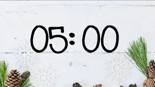 5 Minute Winter ❄️ Countdown Timer With Calming Music 🎵