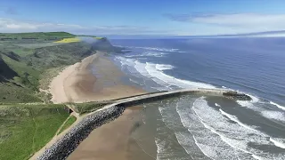 Skiningrove North Yorkshire Coast Drone Footage.