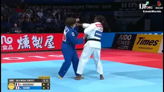 Clarisse AGBEGNENOU 🇨🇵 ⚔️ Miku TASHIRO 🇯🇵, final-63kg. World 🌍 Judo Championships Tokyo 2019