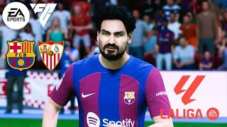 EA Sports FC 24 - FC Barcelona Vs. Sevilla FC - LaLiga 23/24 Matchday 8 | Full Match