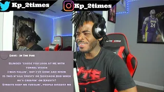 OFFICIALLY ROCK WITH THE UK!! Dave - In The Fire (Lyrics) ft. Fredo, Meekz, Giggs & Ghetts REACTION