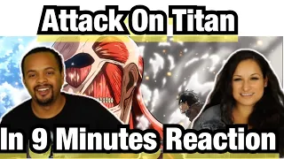 HILAROUS! Attack on Titan in 9 minutes Reaction