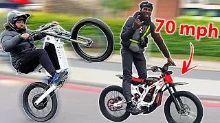 Insane 70mph SURRON at LONDON Electric Bike Rideout - POV 4K