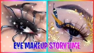 👀 EYE MAKEUP STORYTIME #29 👀✨ I can't show my crush how poor I really am