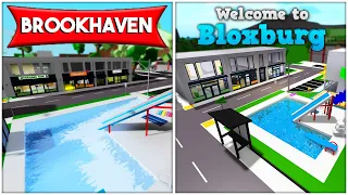 BROOKHAVEN TOWN ON BLOXBURG! (Roblox)