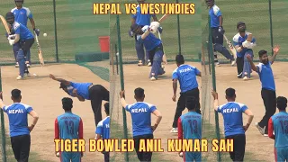 Nepal Cricket Team Training for T20 Series with West Indies| Dipendra Airee bowled Anil Kumar Sah