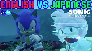 Sonic Frontiers Cutscene Comparison: Sonic & Amy's Talk At The Flower Field (English VS Japanese)