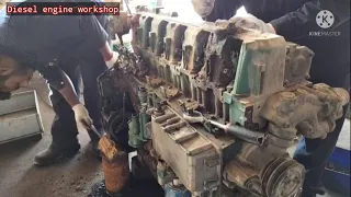 VOLVO WHEEL LOADER ENGINE DISSEMBLE | D7E LAE3 ENGINE DISSEMBLE | Diesel engine workshop |