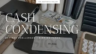 Cash Condensing | $2,500 | Savings Challenges + Sinking Funds | Cash Envelopes | Cash Stuffing
