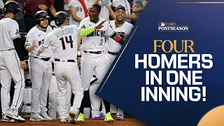 The D-backs are the first team in MLB history to hit FOUR homers in a single Postseason inning!