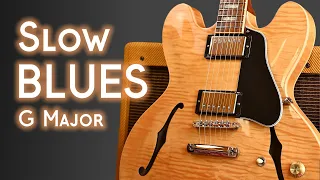 SLOW BLUES Backing Track in G Major | 65 BPM | Guitar Jam Track