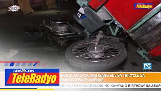 1 patay, 2 sugatan matapos sumalpok sa isang SUV sa tricycle sa Commonwealth Ave | 13 June 2022