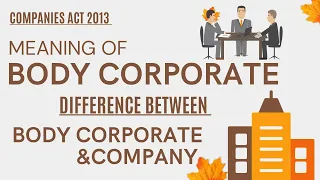 Company Law: Body Corporate Meaning As Per Companies Act 2012 | Body Corporate VS Company