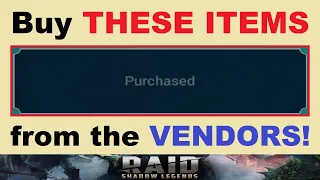 Buy *THESE ITEMS* from the Vendors in RAID: Shadow Legends (Both Vendors - Market & Tag Team Bazaar)