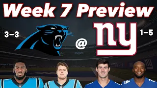 NY Giants Week 7 Preview vs Carolina Panthers